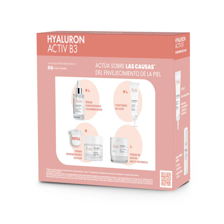 KIT AVENE HYALU ACTIV B3 SERUM + CONTORNO DE OJOS + AGUA THERMAL