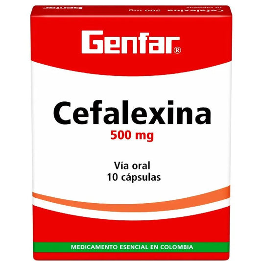CEFALEXINA 500MG *10CAPS GENFAR