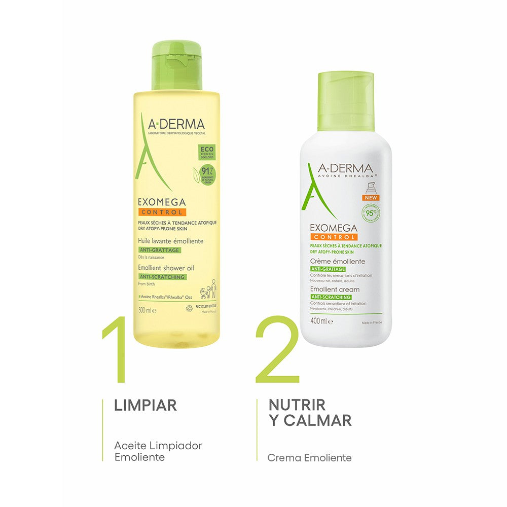 A-DERMA EXOMEGA ACEITE DE DUCHA BAÑO CORPORAL *500ML