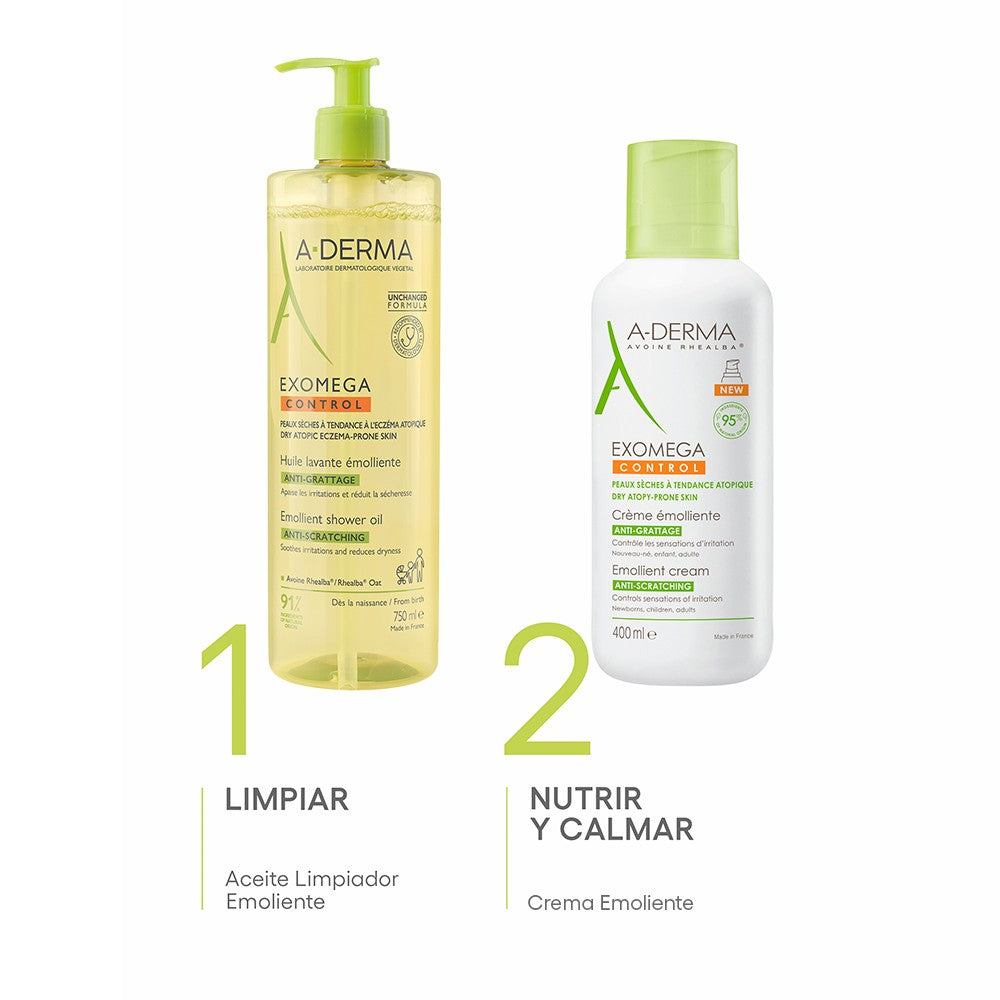 A-DERMA EXOMEGA ACEITE DE DUCHA BAÑO CORPORAL *750ML