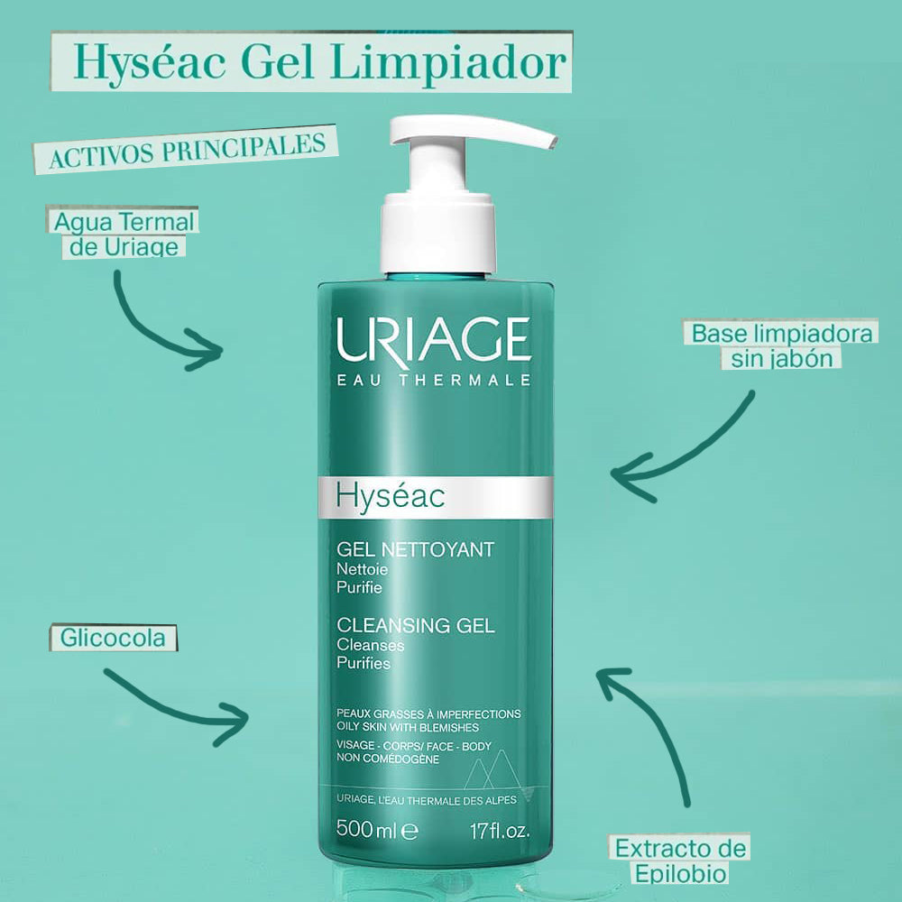 URIAGE HYSEAC GEL LIMPIADOR *500ML