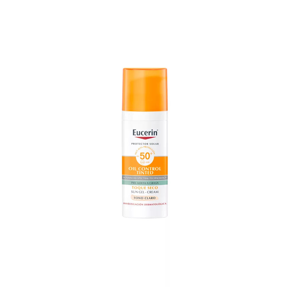 EUCERIN SUN SPF50 TOQUE SECO OIL FREE TINTED CLARO *50ML