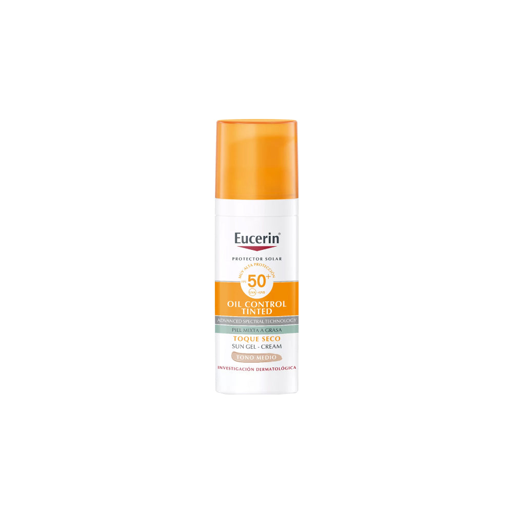 EUCERIN SUN SPF50 TOQUE SECO OIL FREE TINTED MED *50ML