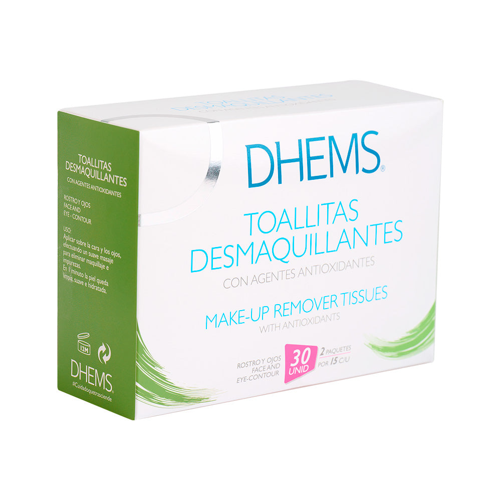 DHEMS TOALLITAS DESMAQUILLANTES *30 UNIDADES