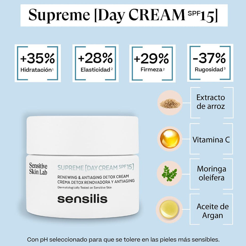 SENSILIS SUPREME CREMA DE DIA RENOVADORA SPF15 *50ML