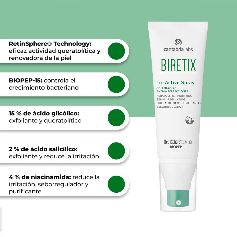 BIRETIX TRI-ACTIVE SPRAY ANTI-IMPERFECCIONES *100ML