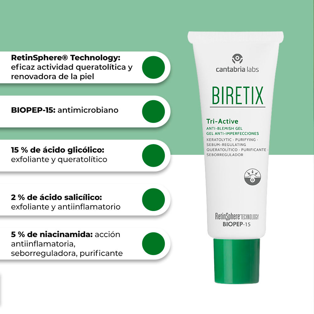 BIRETIX TRI-ACTIVE GEL ANTI-IMPERFECCIONES *50ML