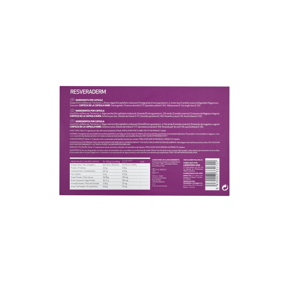 RESVERADERM PLUS CAPSULAS *60CAPS
