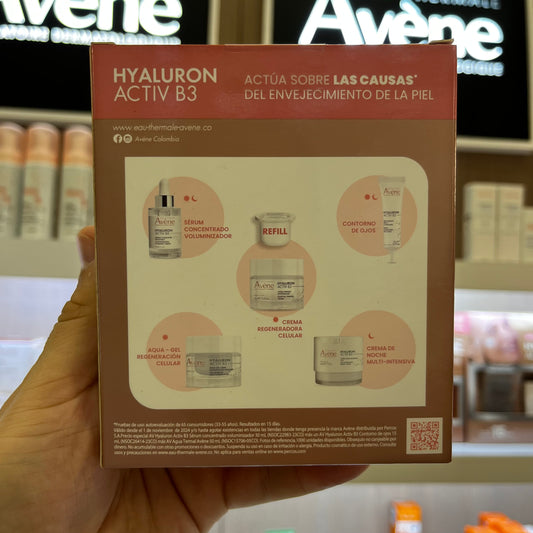 KIT AVENE HYALU ACTIV B3 SERUM + CONTORNO DE OJOS + AGUA THERMAL
