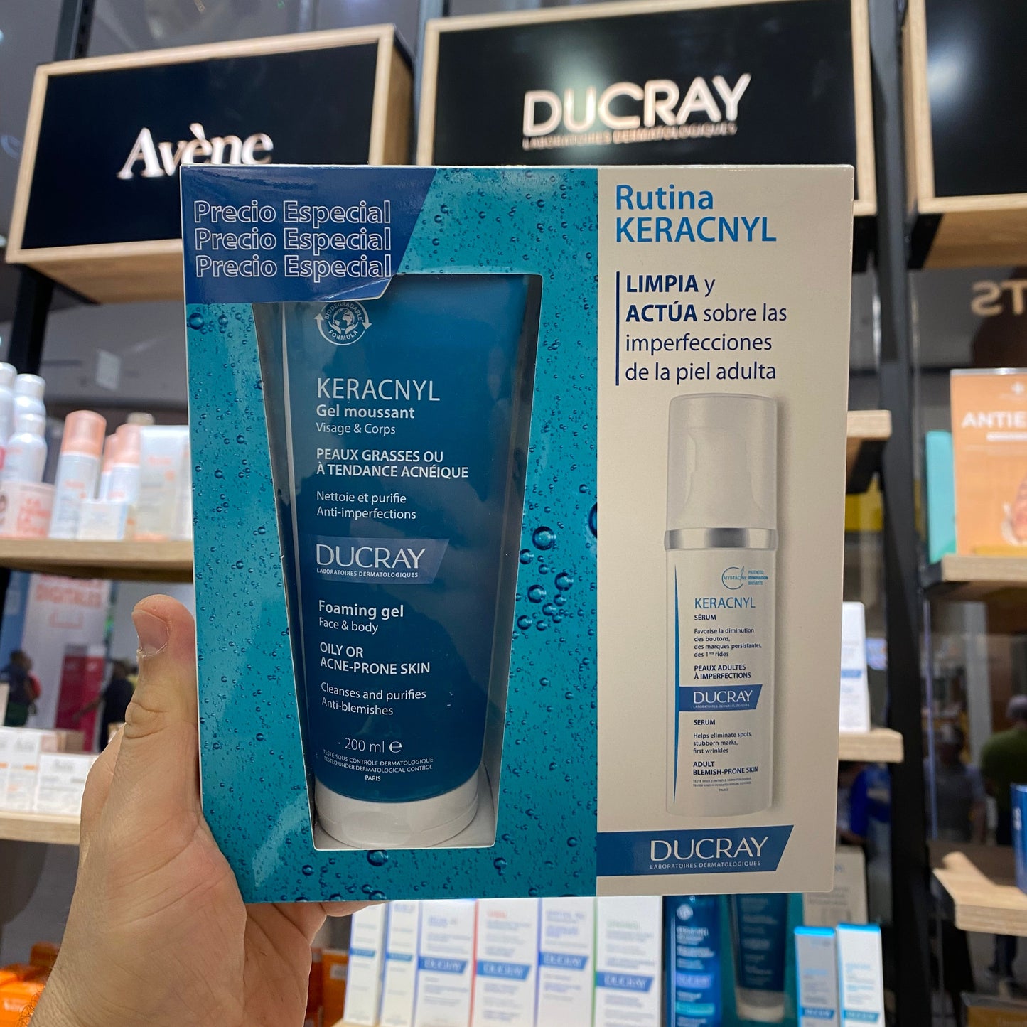 KIT DUCRAY KERACNYL SERUM +(GRATIS) GEL LIMPIADOR *200ML