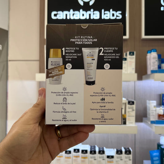 KIT HELIOCARE 360 SENSATION SPF50 + ADVANCED GEL SPF50 *100ML