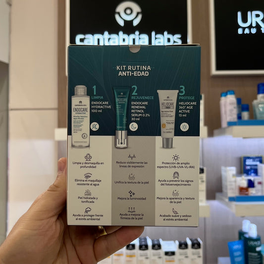 KIT ENDOCARE RADIANCE C FERULIC SERUM + HYDRACTIVE MICELAR (GRATIS) + MINI HELIOCARE 360 AGE ACTIVE FLUIDO (GRATIS)