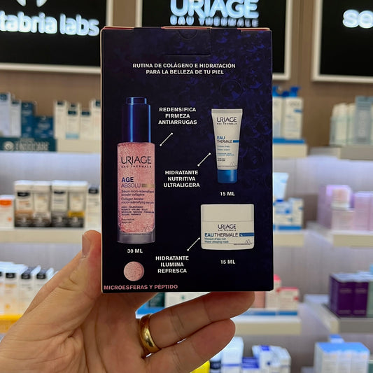 KIT URIAGE AGE ABSOLU SUERO + MINI AGUA TERMAL CREMA (GRATIS) + MASCARILLA NOCHE (GRATIS)