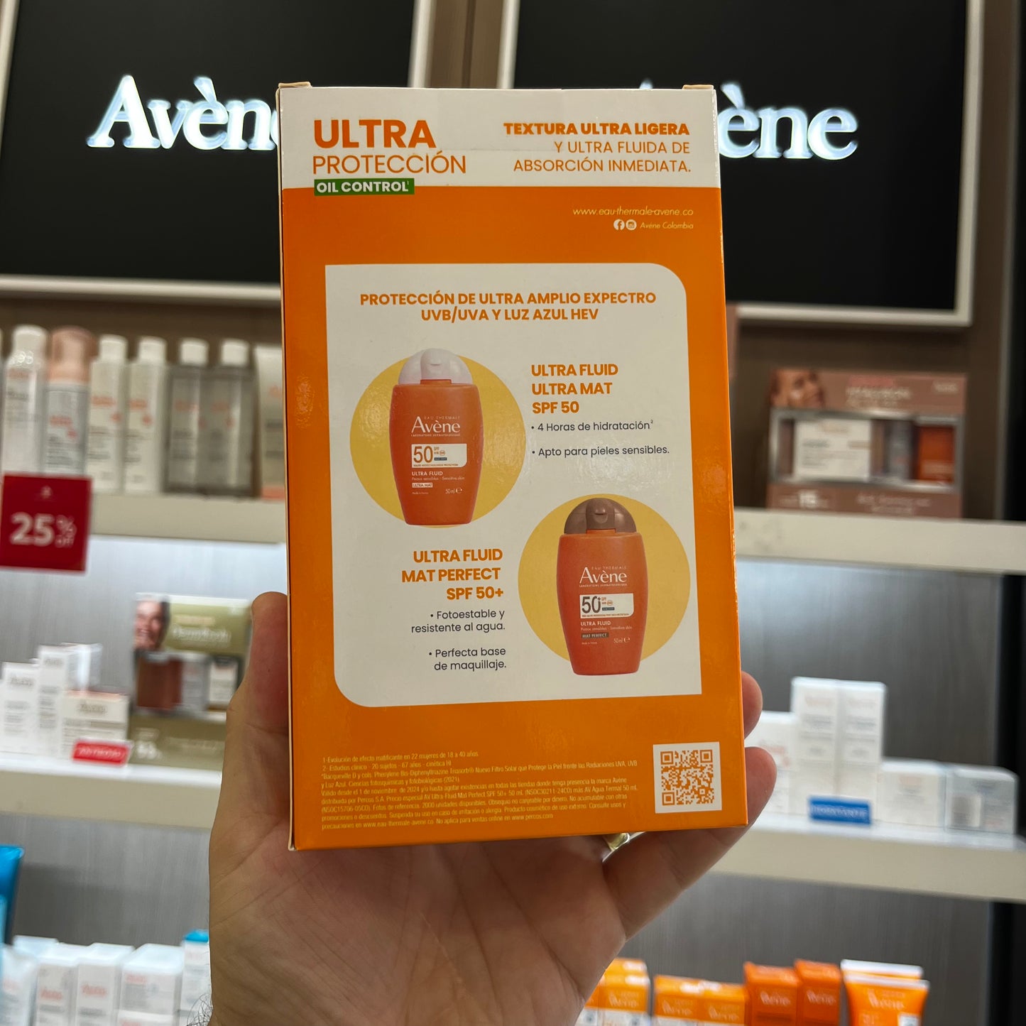 KIT AVENE SOLAR ULTRA FLUID MAT PERFECT COLOR + (GRATIS) AGUA THERMAL *150ML