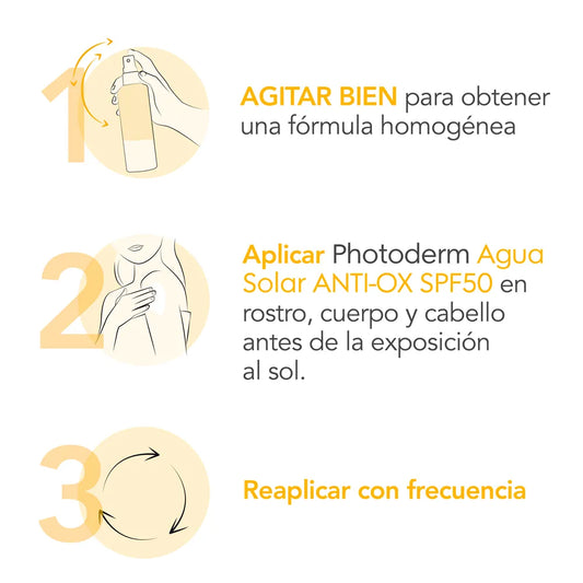 PHOTODERM AGUA SOLAR ANTIOXIDANTE SPF 50+ 200 ML