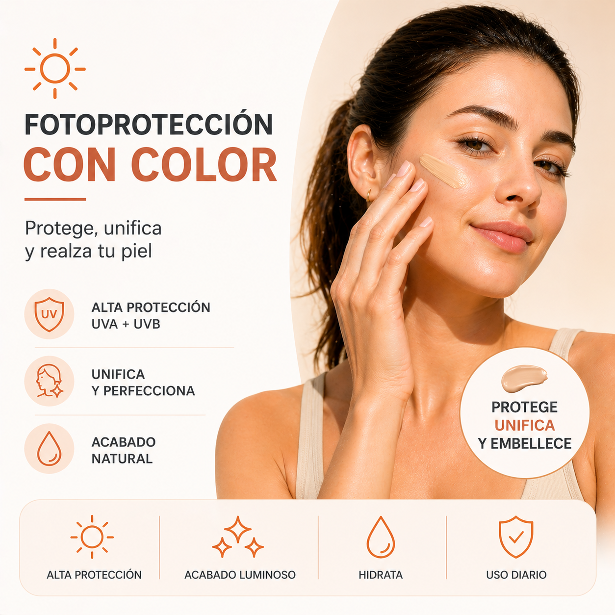 Fotoprotección con color