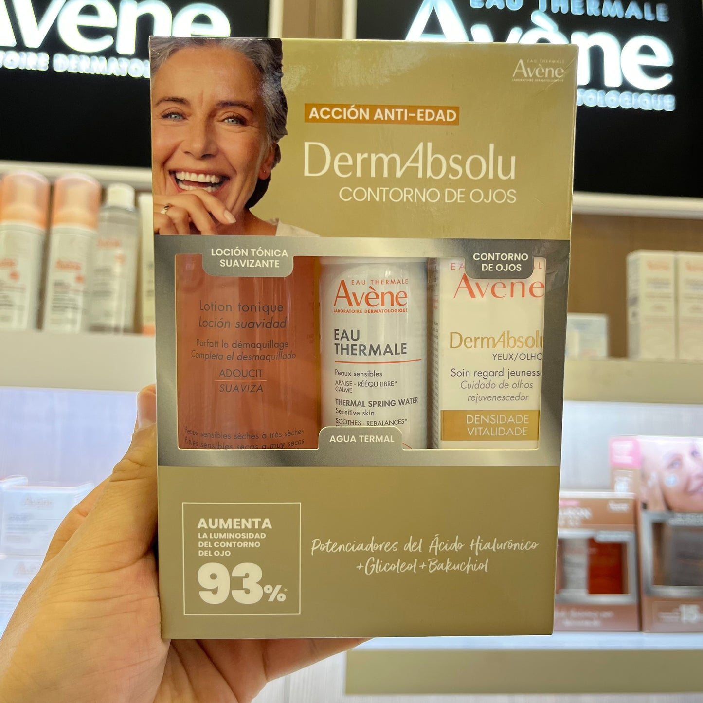 KIT AVENE DERMABSOLU OJOS + LOCIÓN TONICA + AGUA THERMAL