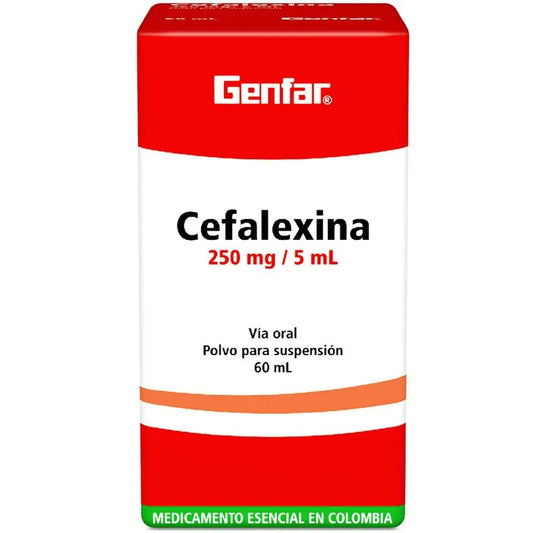 CEFALEXINA POLVO 250MG/5ML GENFAR