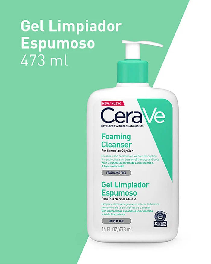 CERAVE GEL LIMPIADOR ESPUMOSO *473ML