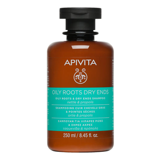 APIVITA OILY ROOTS & DRY ENDS SHAMPOO 250ML