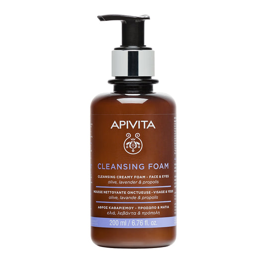 APIVITA CLEANSING FACE & EYES CREAMY FOAM 200ML