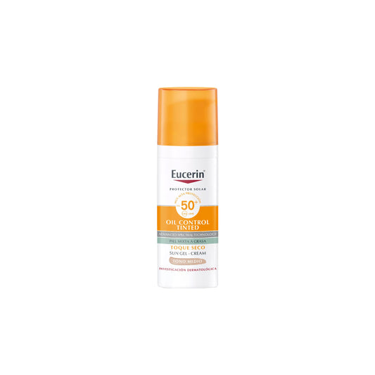 EUCERIN SUN SPF50 TOQUE SECO OIL FREE TINTED MED *50ML