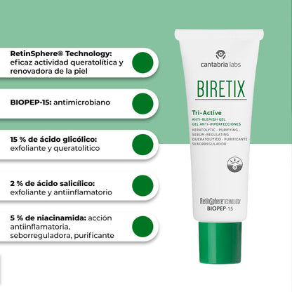 BIRETIX TRI-ACTIVE GEL ANTI-IMPERFECCIONES  *50ML