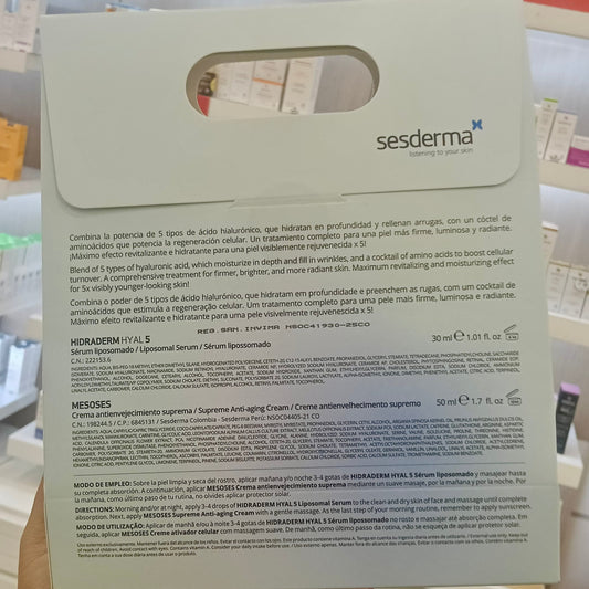 KIT HIDRADERM HYAL 5 SERUM + MESOSES CREMA (GRATIS)