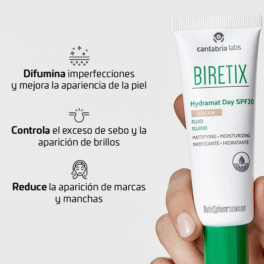 BIRETIX HYDRAMAT DAY SPF30 CON COLOR ANTI-IMPERFECCIONES *50ML