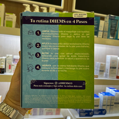 KIT DHEMS GEL LIMPIADOR + MASCARILLA DETOX LIMON Y MENTA