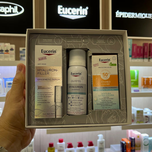 KIT HYALURON-FILLER EUCERIN EPIGENETIC SERUM + SUN HYDRO FLUIDO (GRATIS) + MIST SPRAY (GRATIS)