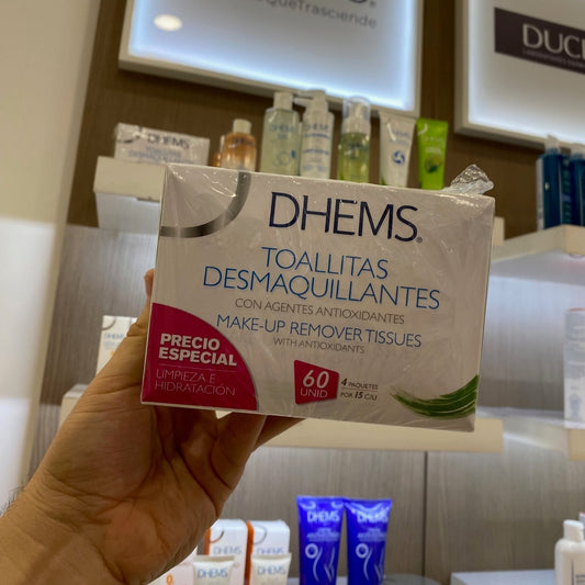 KIT DHEMS TOALLITAS DESMAQUILLANTES *60UNDS (PRECIO ESPECIAL)