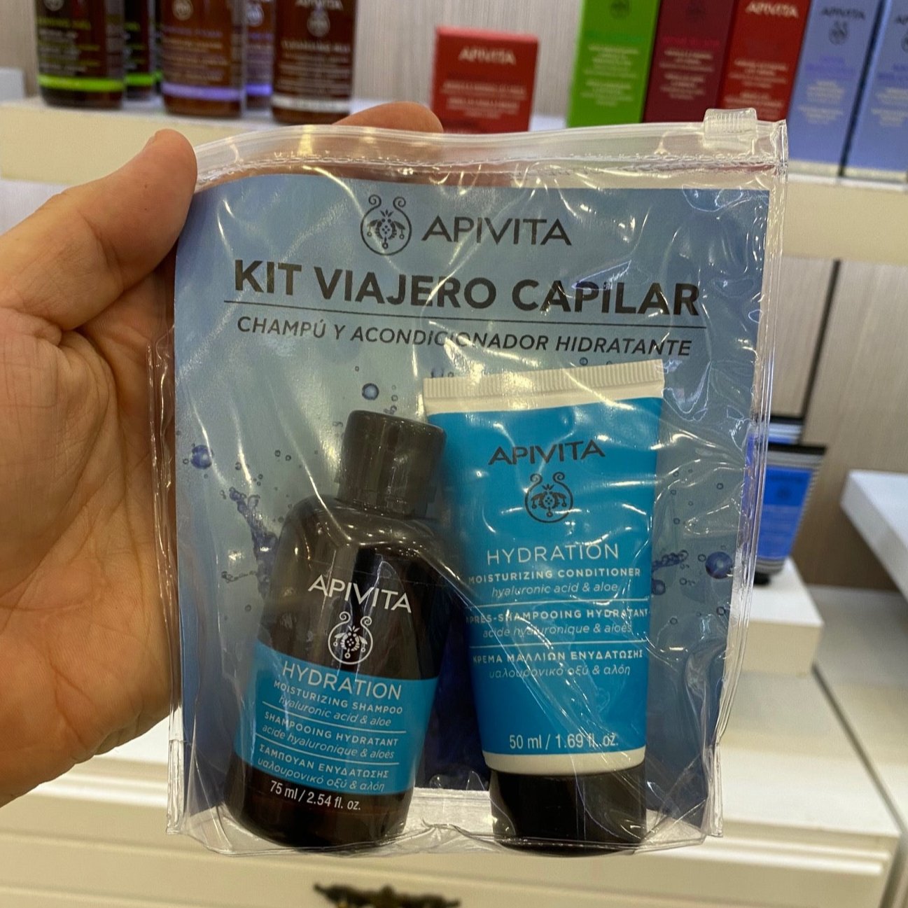 KIT APIVITA VIAJERO HYDRATION MINI SHAMPOO + MINI ACODICIONADOR