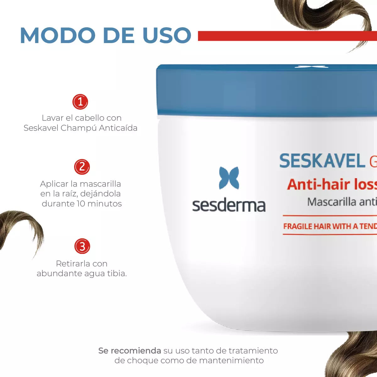 SESKAVEL GROWTH MASCARILLA ANTICAIDA *250ML