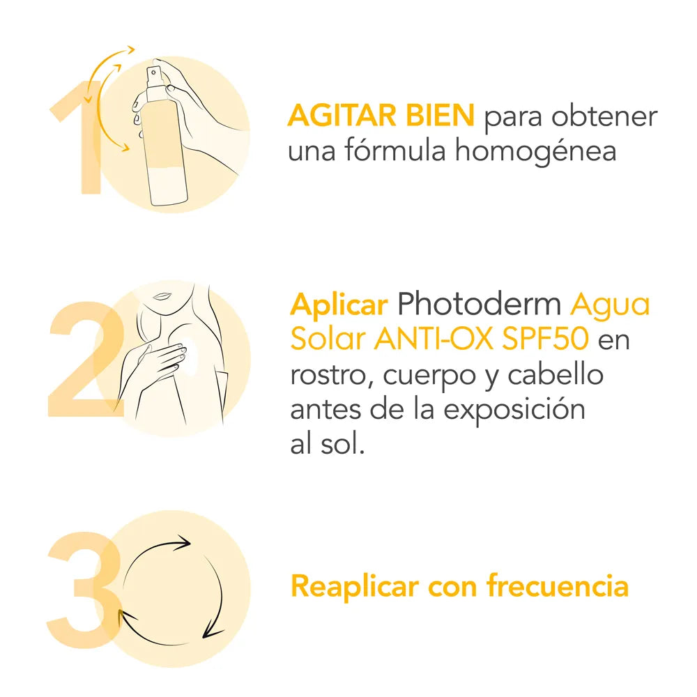 PHOTODERM AGUA SOLAR ANTIOXIDANTE SPF 50+ 200 ML