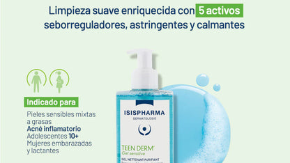 TEEN DERM GEL SENSITIVE *250ML